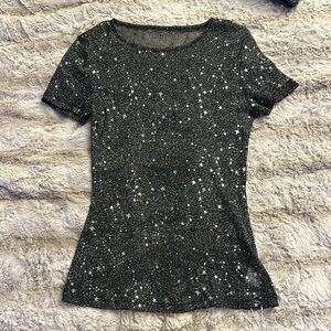 Black Mesh Star Shirt